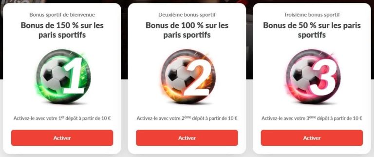 1Go Casino bonus bienvenue sport