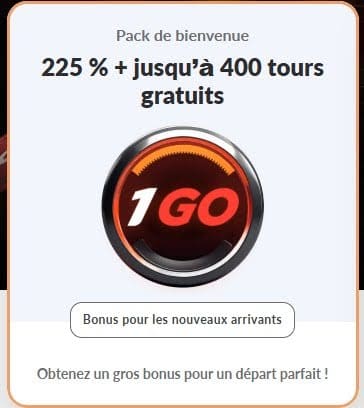 1Go Casino bonus bienvenue