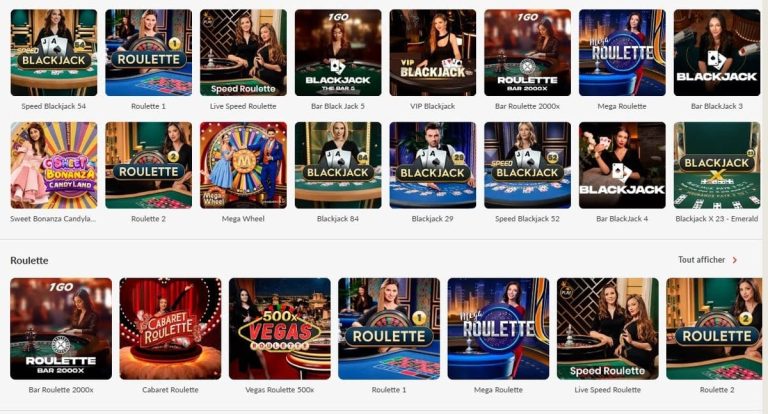 1Go Casino jeux live