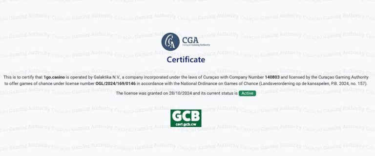 1Go Casino licence