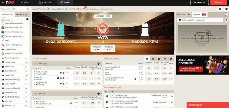1Go Casino paris sportifs